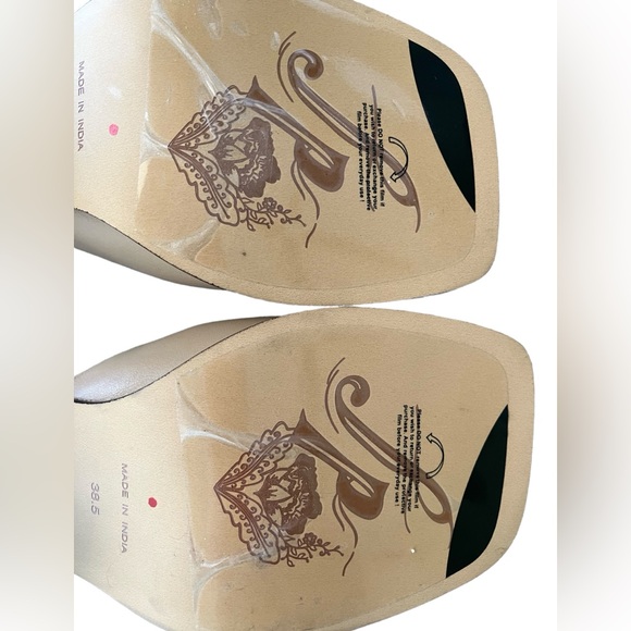 Free People Beige Open Toe Heels Size 38.5 New Without Box - Picture 7 of 8